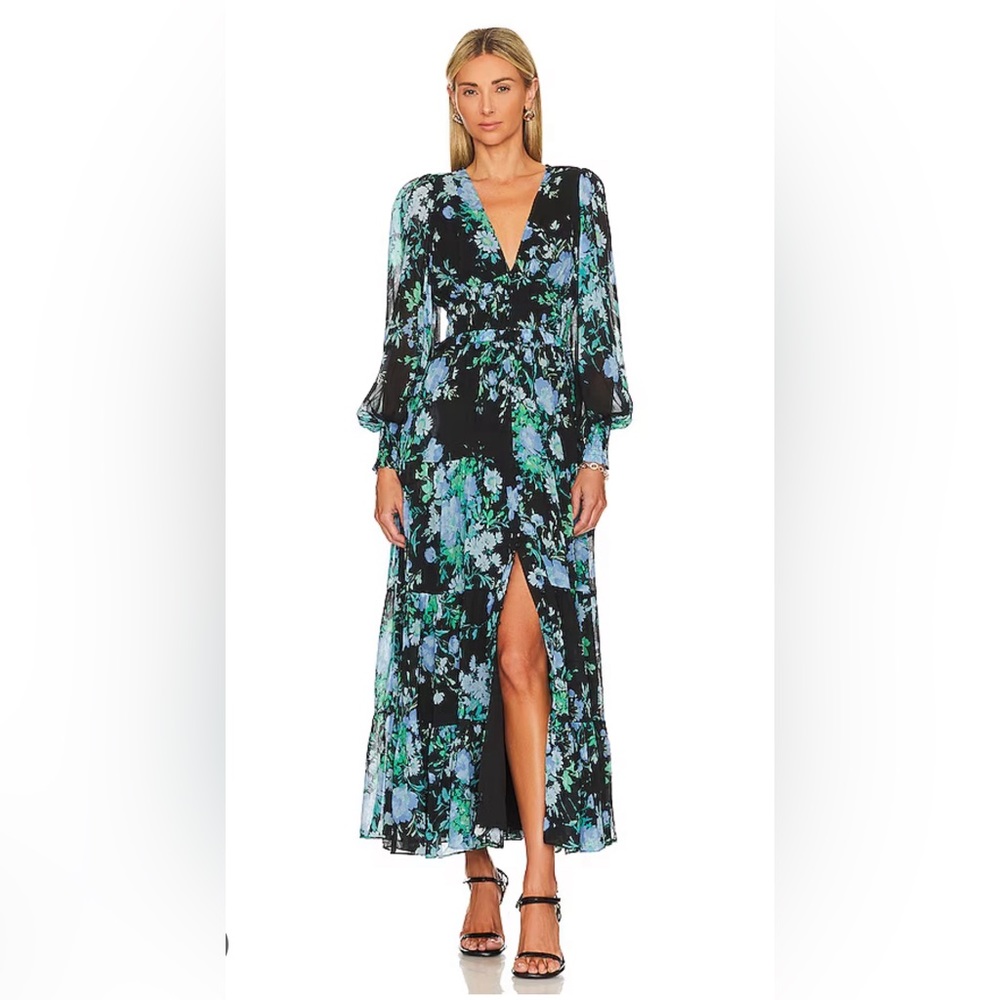 NWT Yumi Kim long blue green floral dress size Small S Frieda Maxi Dress